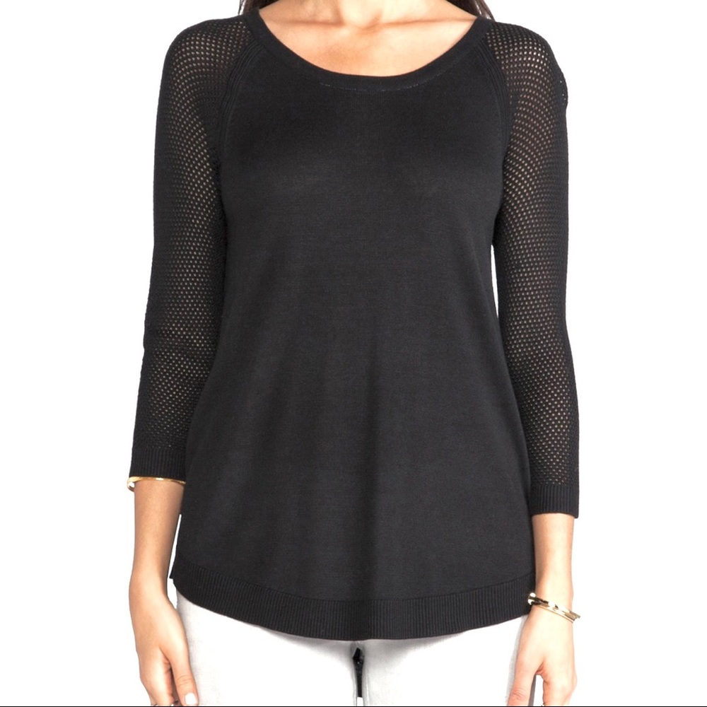 Rag & Bone Lexie Raglan Black Top